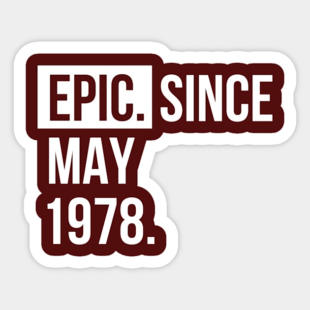 EPIC since May 1978 Sticker by hoopoe